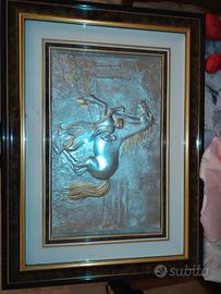 quadro cavallo argento