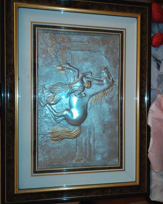 quadro cavallo argento
