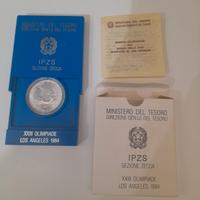 500 Lire argento XXIII Olimpiade Los Angeles 1984