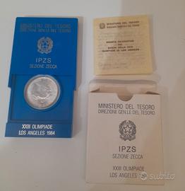 500 Lire argento XXIII Olimpiade Los Angeles 1984
