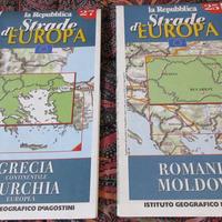 STRADE D'EUROPA La Repubblica 2 cartine stradali