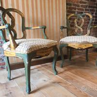 Coppia di sedie veneziane d’epoca Settecento