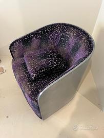 Poltrone a pozzetto legno velluto