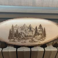 Quadro montagna in legno