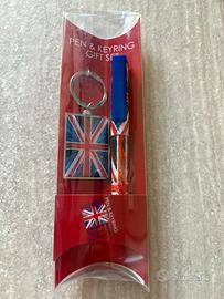 Set penna e portachiavi bandiera britannica