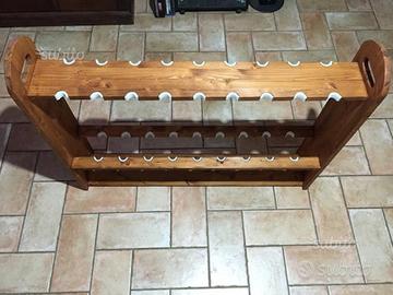 PORTACANNE rastrelliera espositore in legno abete