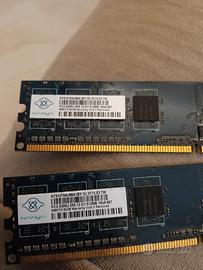 Coppia RAM Desktop Nanya 512MB DDR2