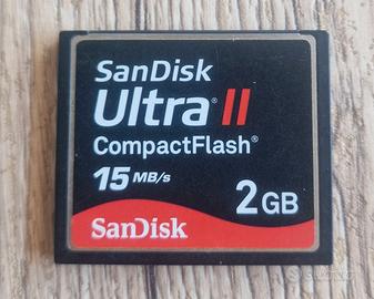 Sandisk Ultra II compact flash 15 MB/S 2 GB SCHEDA