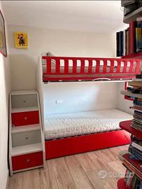 Letto a castello scorrevole / ribaltabile