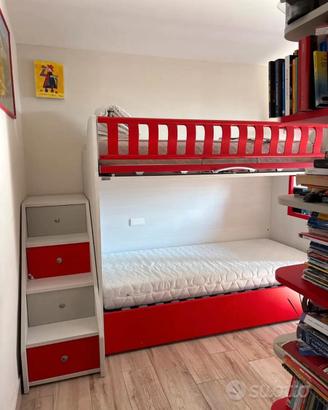 Letto a castello scorrevole / ribaltabile