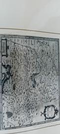 antica mappa di Bergamo e Brescia rarissima xilogr