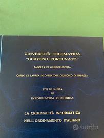 Tesi di Laurea in Informatica Giuridica