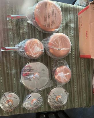 Set Batteria (inox ,sotto in rame)