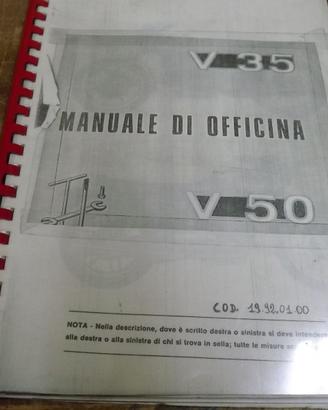 MANUALE D'OFFICINA PER MOTO GUZZI V 35 V50