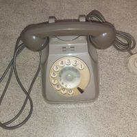 Telefono Fisso A Rotella Grigio Sip Vintage 
