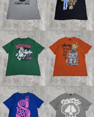Lotto 6 T-shirt Stüssy Vintage - Rare Graphic Tees