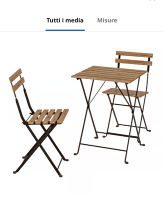 Tavolino e sedie giardino Ikea