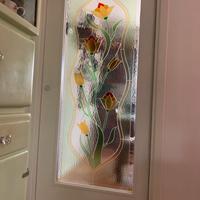 Porta a vetro decorato