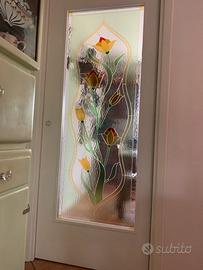 Porta a vetro decorato