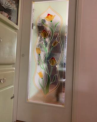 Porta a vetro decorato