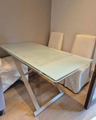 tavolo allungabile vetro  da 6 Calligaris