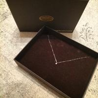 Collana punto luce oro bianco 18k con diamante