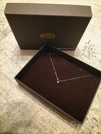 Collana punto luce oro bianco 18k con diamante