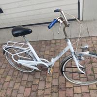 bici pieghevole bianca