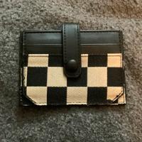 PORTACARTE DONNA (scacchi) nuovo