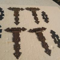 4 Cerniere + 4 Bocchette per Bauli Vintage/Antichi