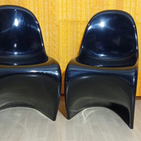 VITRA 2 Verner Panton S Chair in FIBERGLASS nera