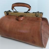 Borsa Vintage "Gladstone" Vera Pelle Made in Italy