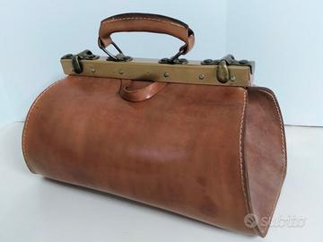 Borsa Vintage "Gladstone" Vera Pelle Made in Italy