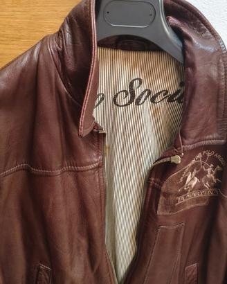 Giacca La Martina in vera pelle marrone – Vintage