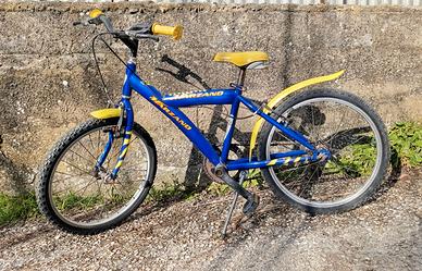 bicicletta 20 bambino blu e giallo