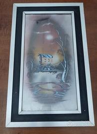 Quadro Moderno su Lastra di Metallo, Quadro Naif