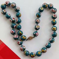 Collana perle cloisonnée