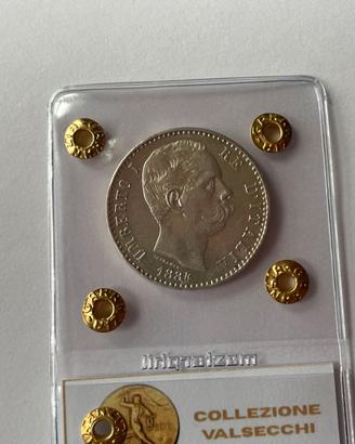 2 Lire 1884 Umberto I SPL+ Coll. Valsecchi