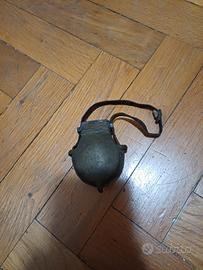 Antica fiaschetta porta polvere da sparo