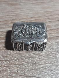 Argento 925 scatola scrigno Portapillole Uva 