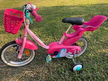 Bici bambina 3-5 anni Btwin 500 UNICORN 14 POLLICI