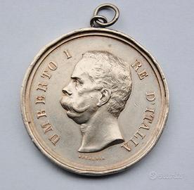 Medaglia Argento AL MERITO SCOLASTICO Re Umberto I