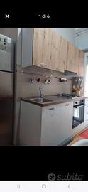 Cucina moderna completa+frigorifero Whirlpool 70cm