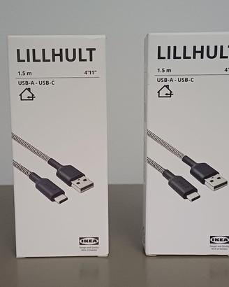 Due cavi Lillhult USB A - USB C - NUOVI