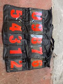 porta numeri box pista