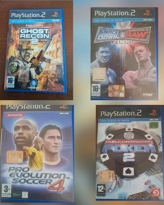 Set quattro giochi Play Station 2 