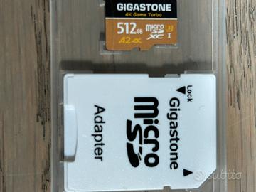 Micro SD XC 512 GB con Adattatore SD