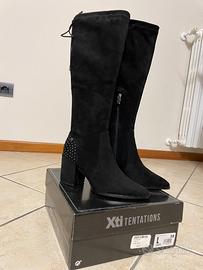 STIVALE DONNA SCAMOSCIATO NERO TAGLIA 38 NUOVO