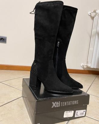 STIVALE DONNA SCAMOSCIATO NERO TAGLIA 38 NUOVO