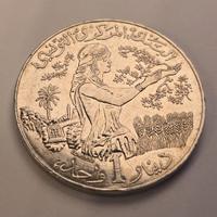 1 dinar del 1988 - KM# 319 - Tunisia